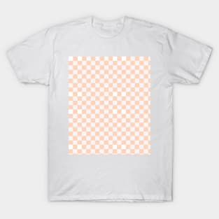 Peach Checkerboard pattern T-Shirt